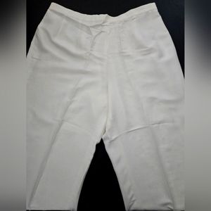 NWOT - Silk Bloomingdale's Lounge Pants - White - Size 20